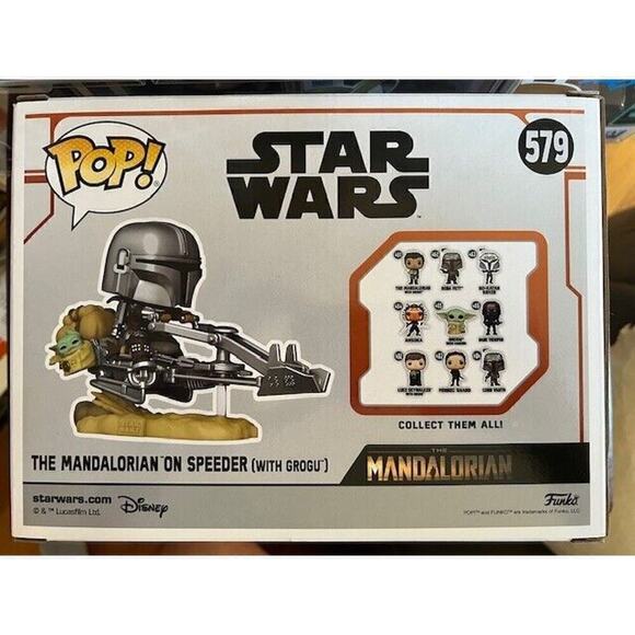 Funko Pop The Mandalorian on Speeder (with Grogu) Funko Shop Exclusive LE - Picture 2 of 6